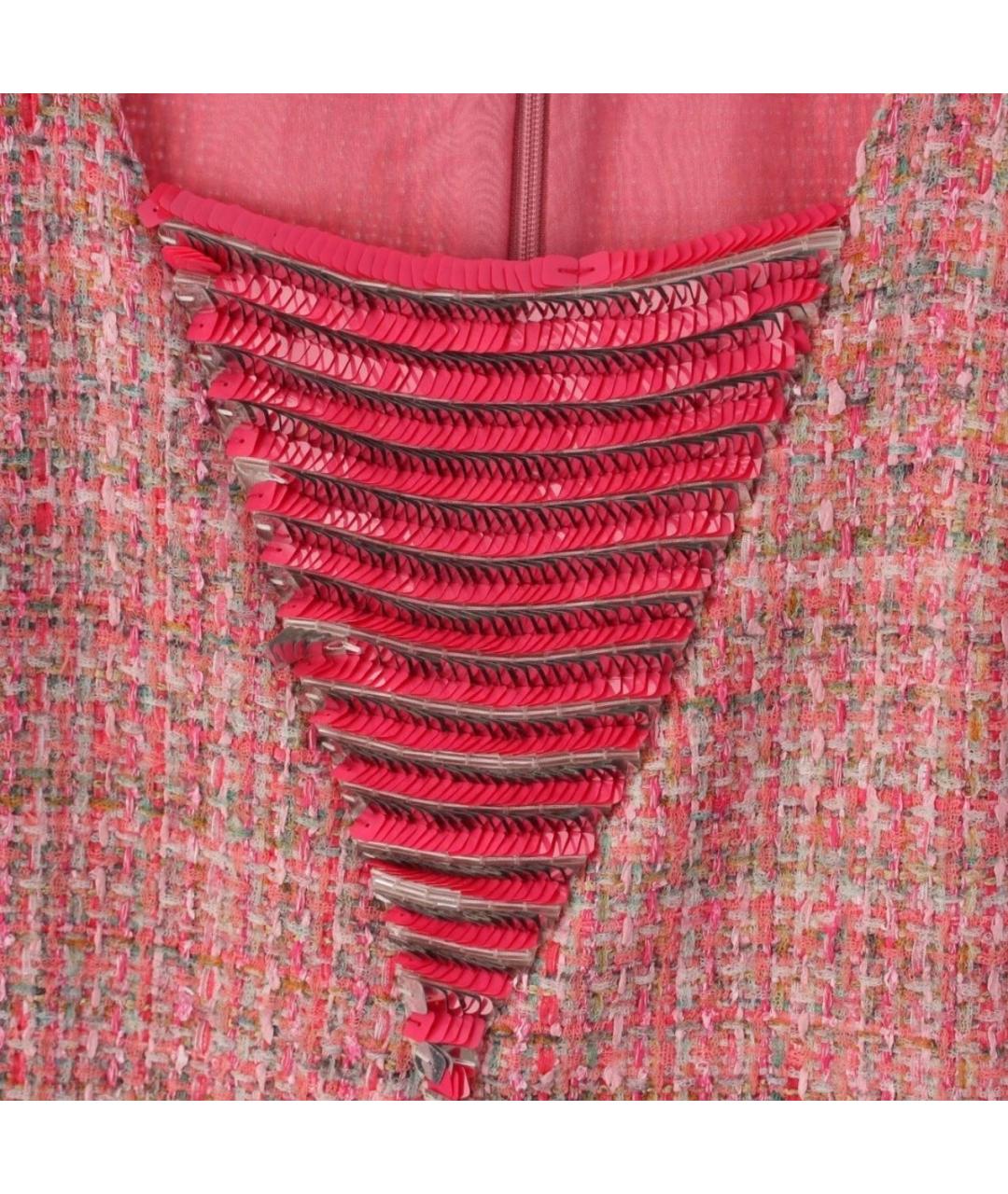 CHANEL Розовый твидовый сарафан, фото 6