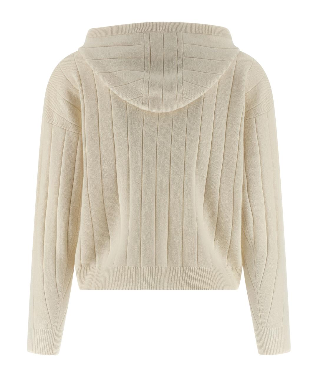 MAX MARA Белый кашемировый кардиган, фото 2