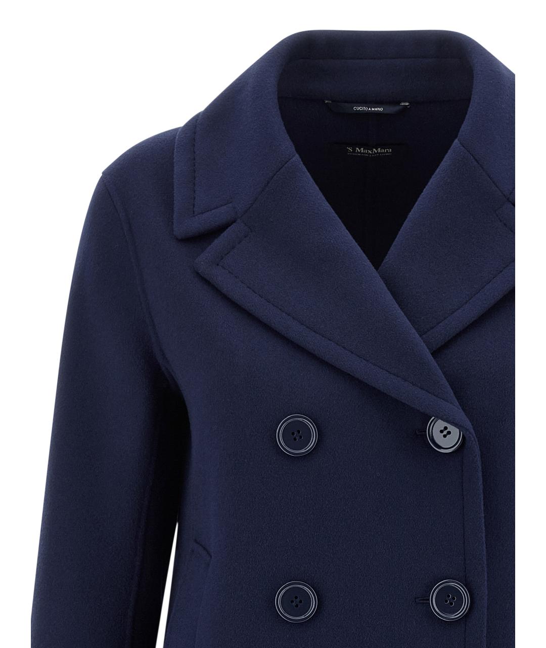 'S MAX MARA Синее шерстяное пальто, фото 3