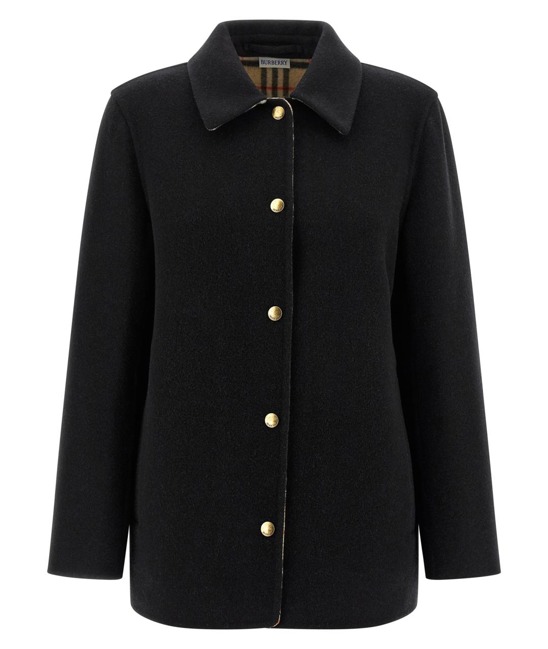 BURBERRY Черная шерстяная куртка, фото 1