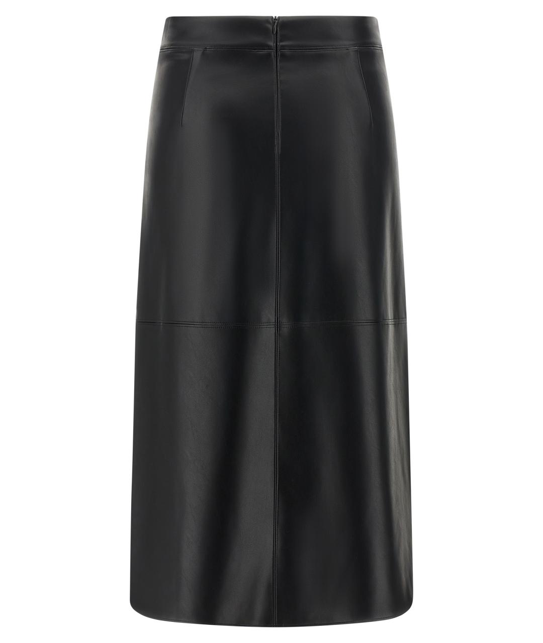 'S MAX MARA Черная синтетическая юбка миди, фото 2