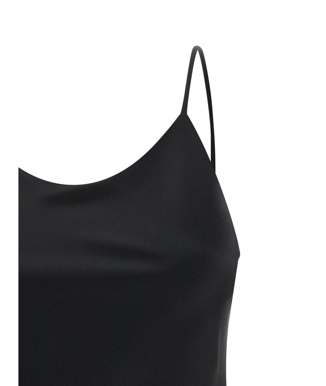 MAX MARA Черная шелковая майка, фото 3