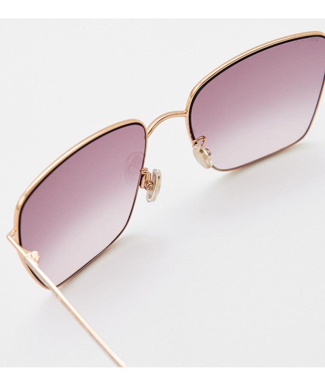 JIMMY CHOO Розовые металлические солнцезащитные очки, фото 3