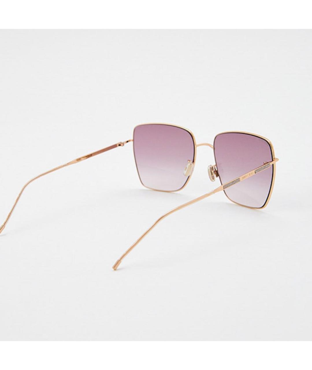 JIMMY CHOO Розовые металлические солнцезащитные очки, фото 2
