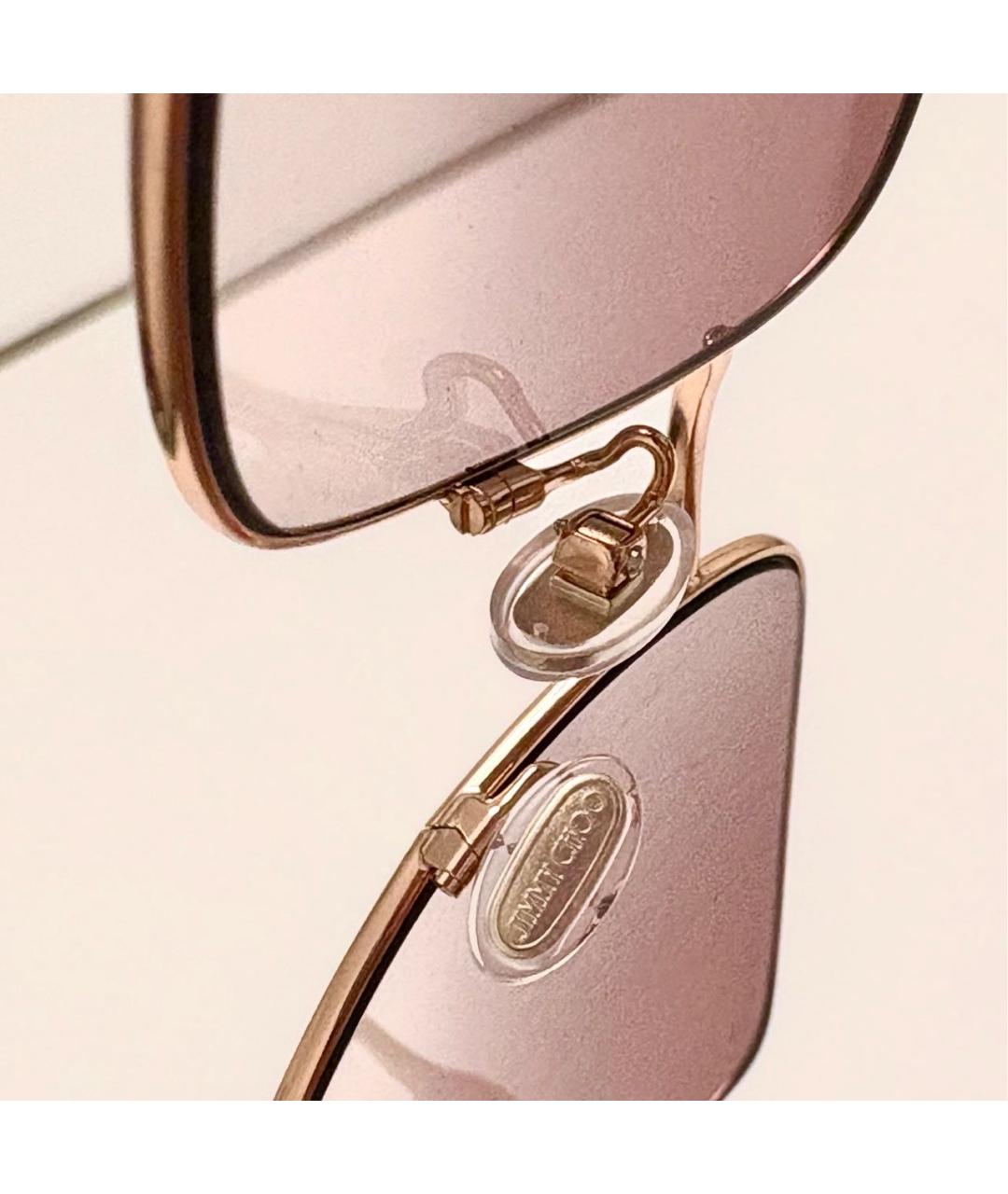 JIMMY CHOO Розовые металлические солнцезащитные очки, фото 5