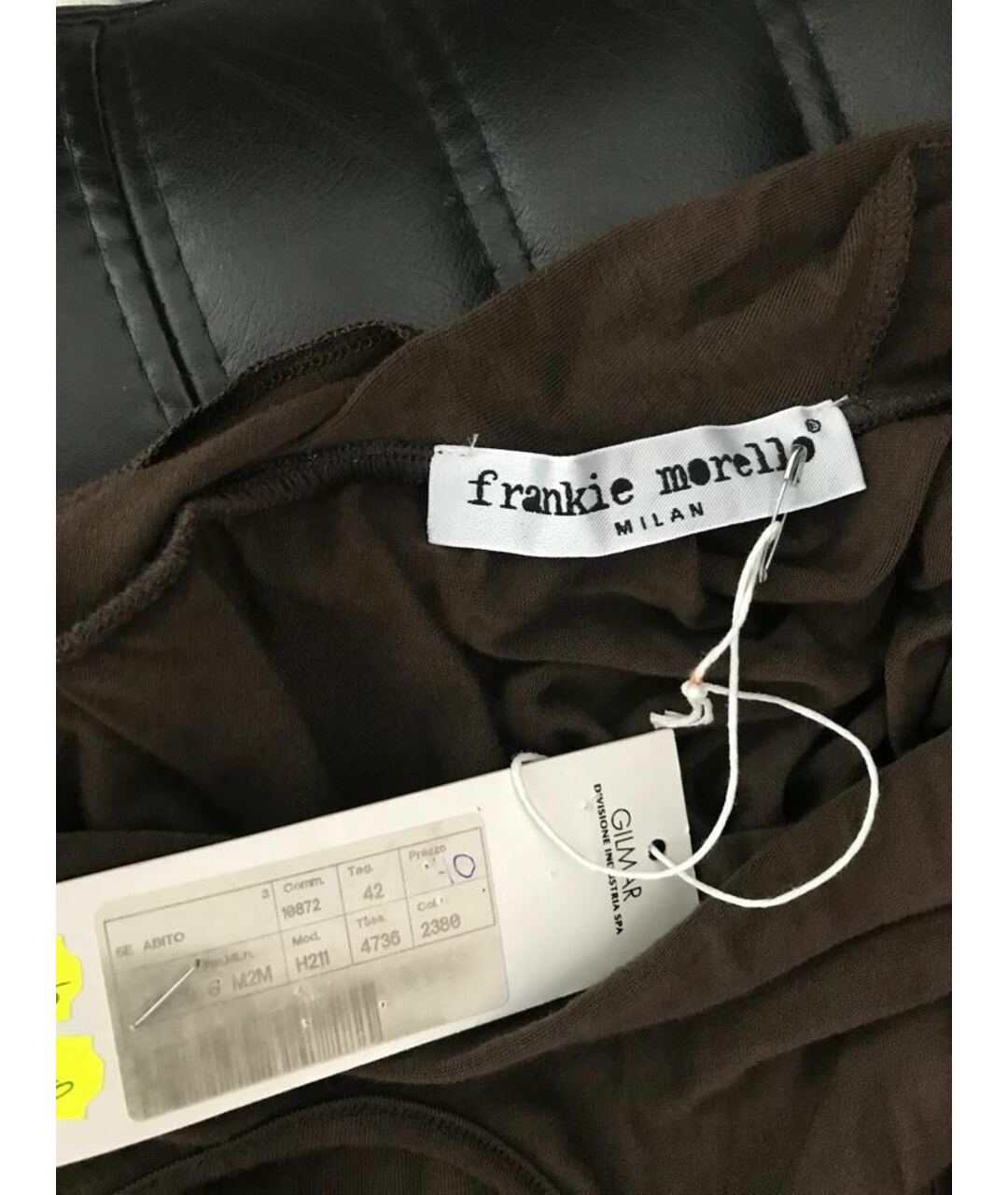 FRANKIE MORELLO Коричневое вискозное платье, фото 3