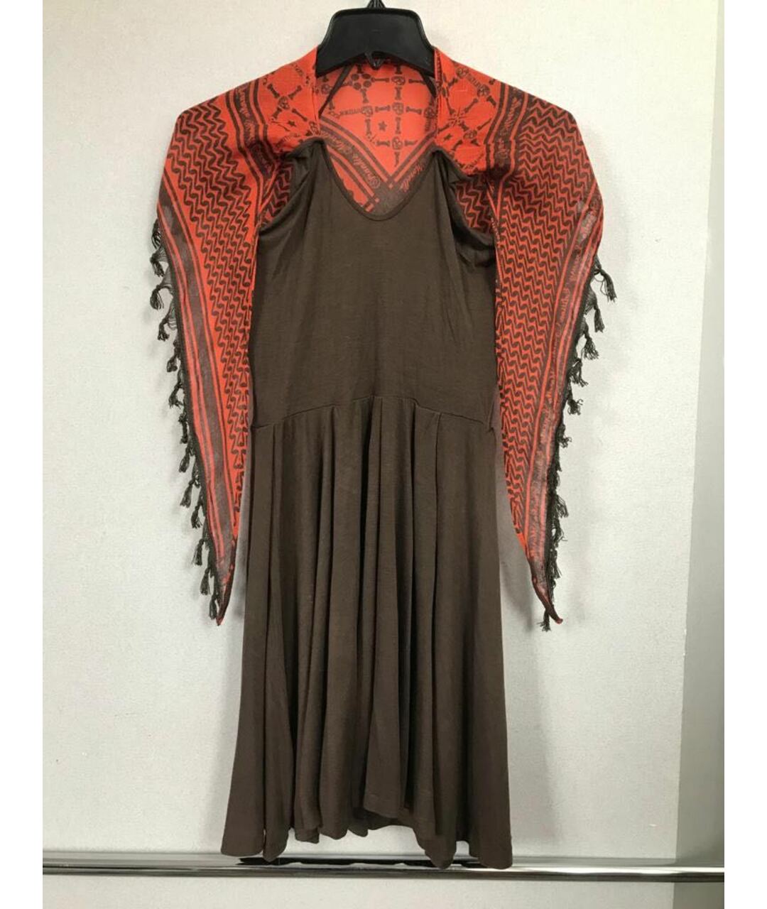 FRANKIE MORELLO Коричневое вискозное платье, фото 6