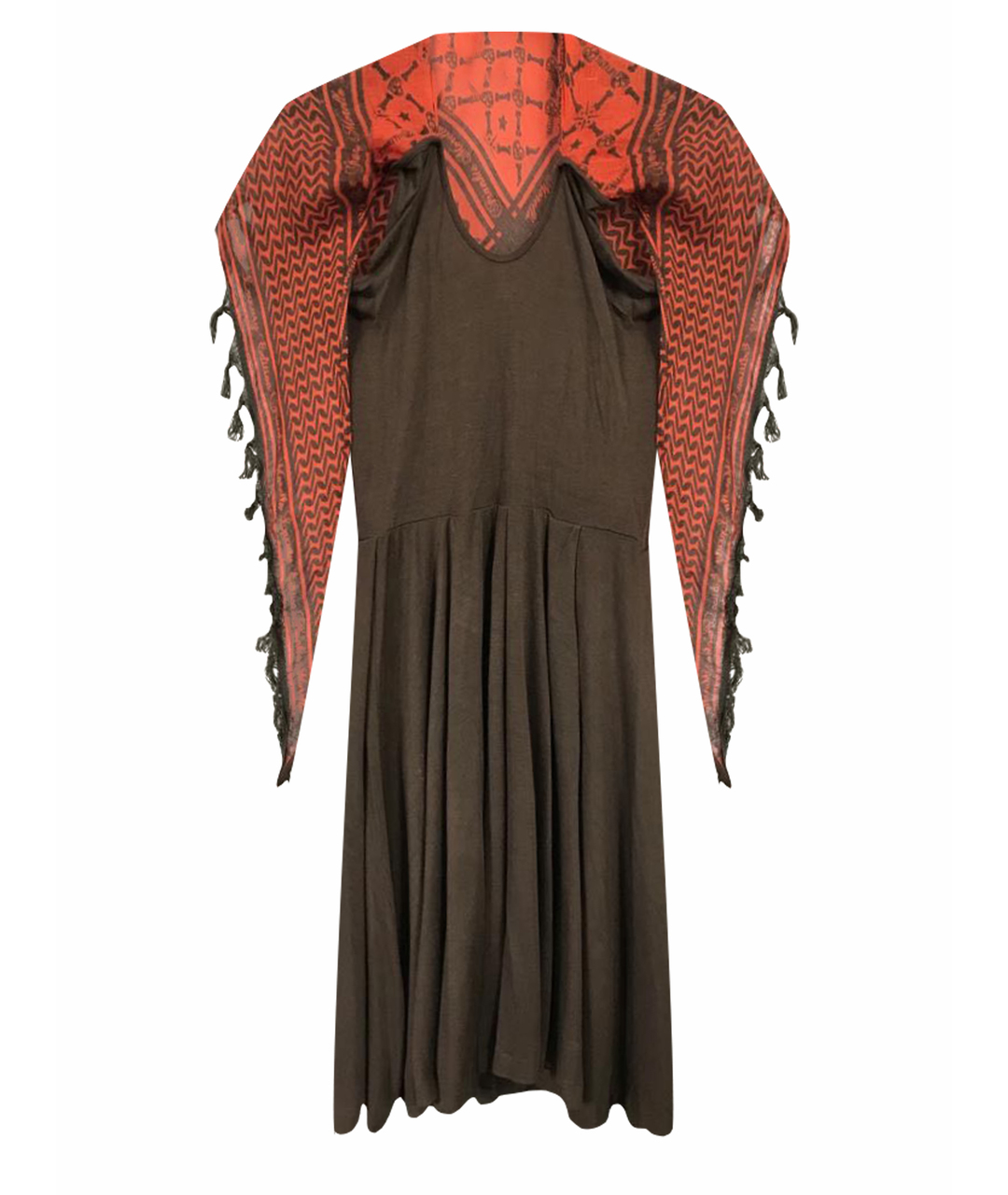 FRANKIE MORELLO Коричневое вискозное платье, фото 1