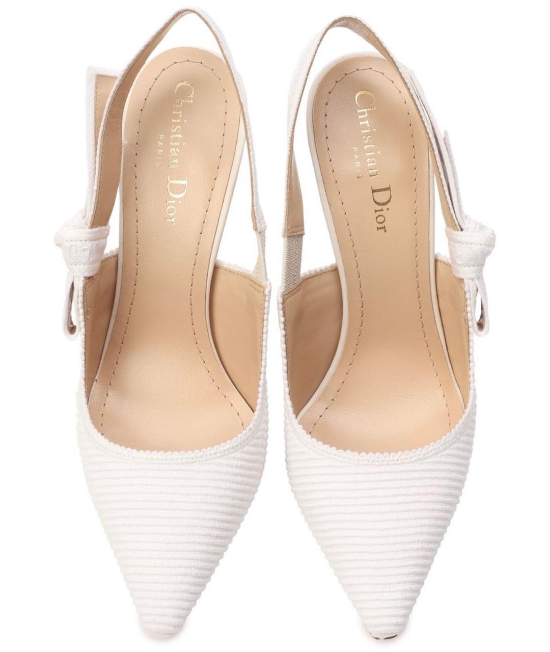CHRISTIAN DIOR Белые текстильные туфли, фото 3