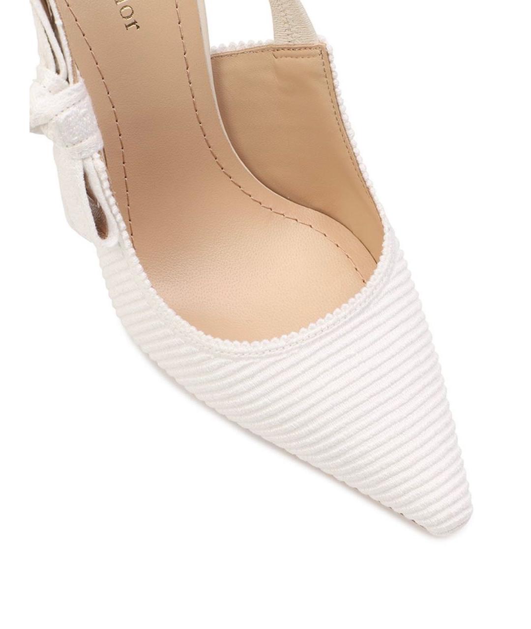 CHRISTIAN DIOR Белые текстильные туфли, фото 6