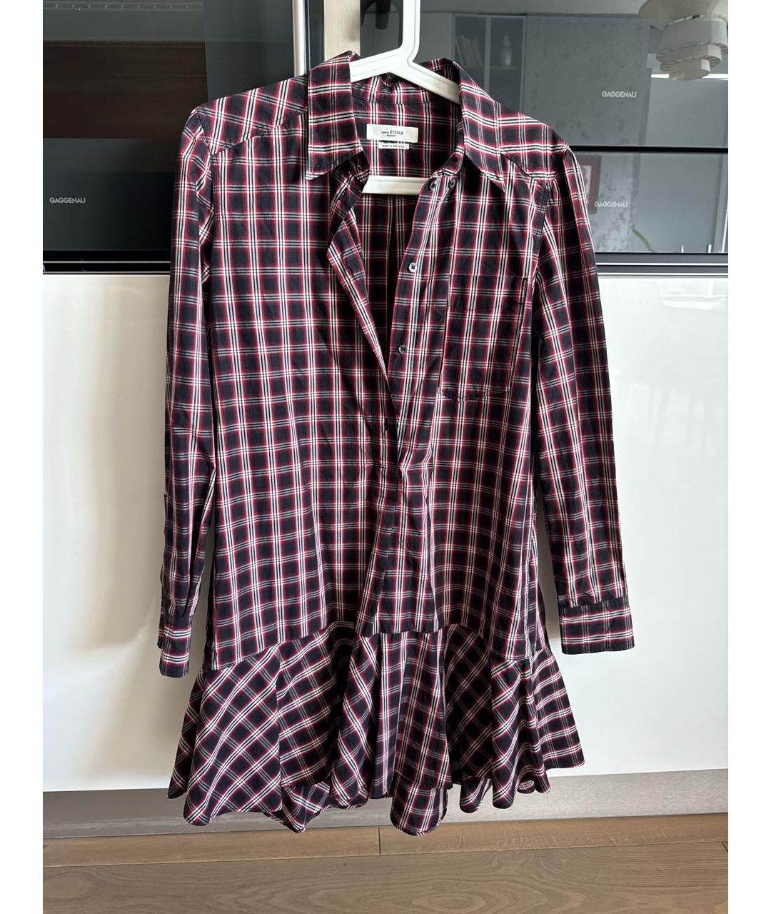 ISABEL MARANT ETOILE Мульти хлопковое повседневное платье, фото 5