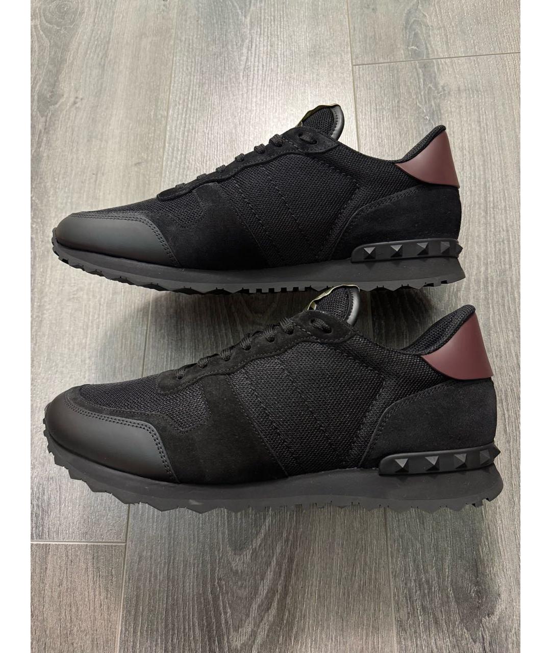 VALENTINO Черные текстильные низкие кроссовки / кеды, фото 2