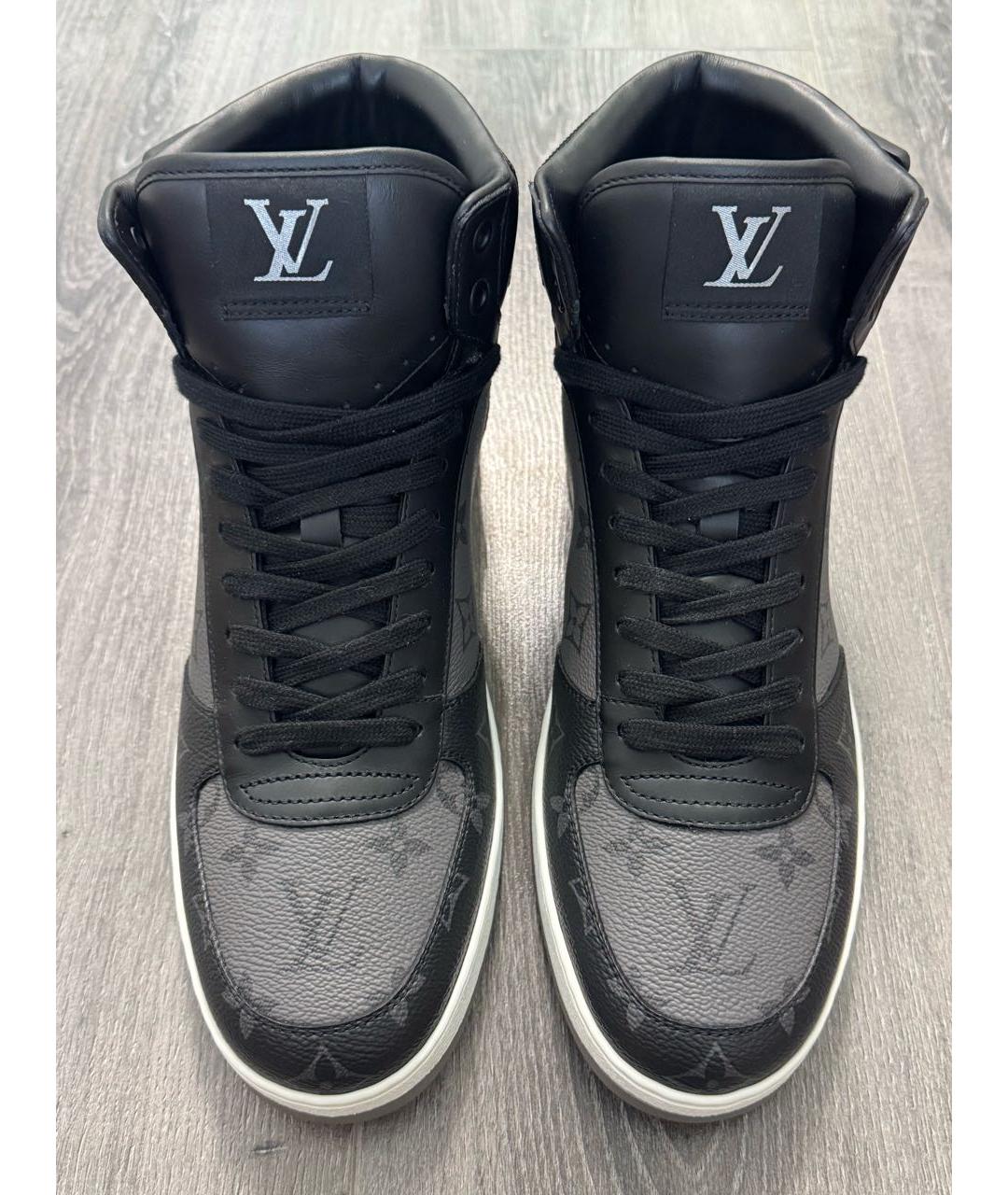 LOUIS VUITTON Серые высокие кроссовки / кеды, фото 4