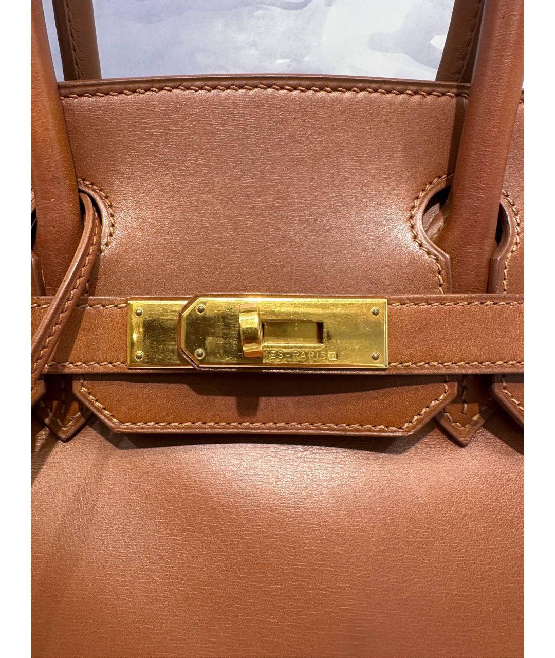 HERMES Коричневая кожаная сумка тоут, фото 3