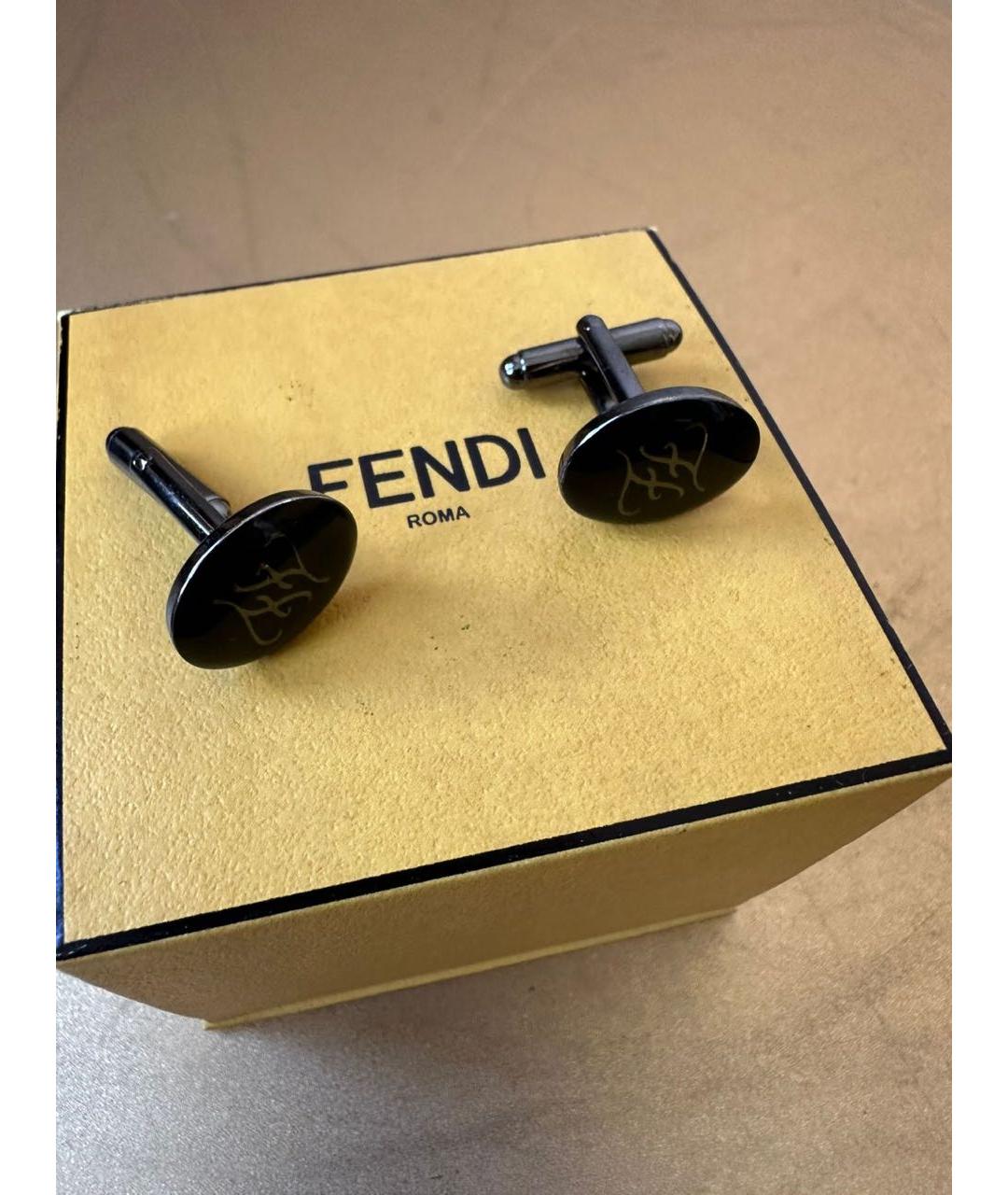 FENDI Черные запонки, фото 2
