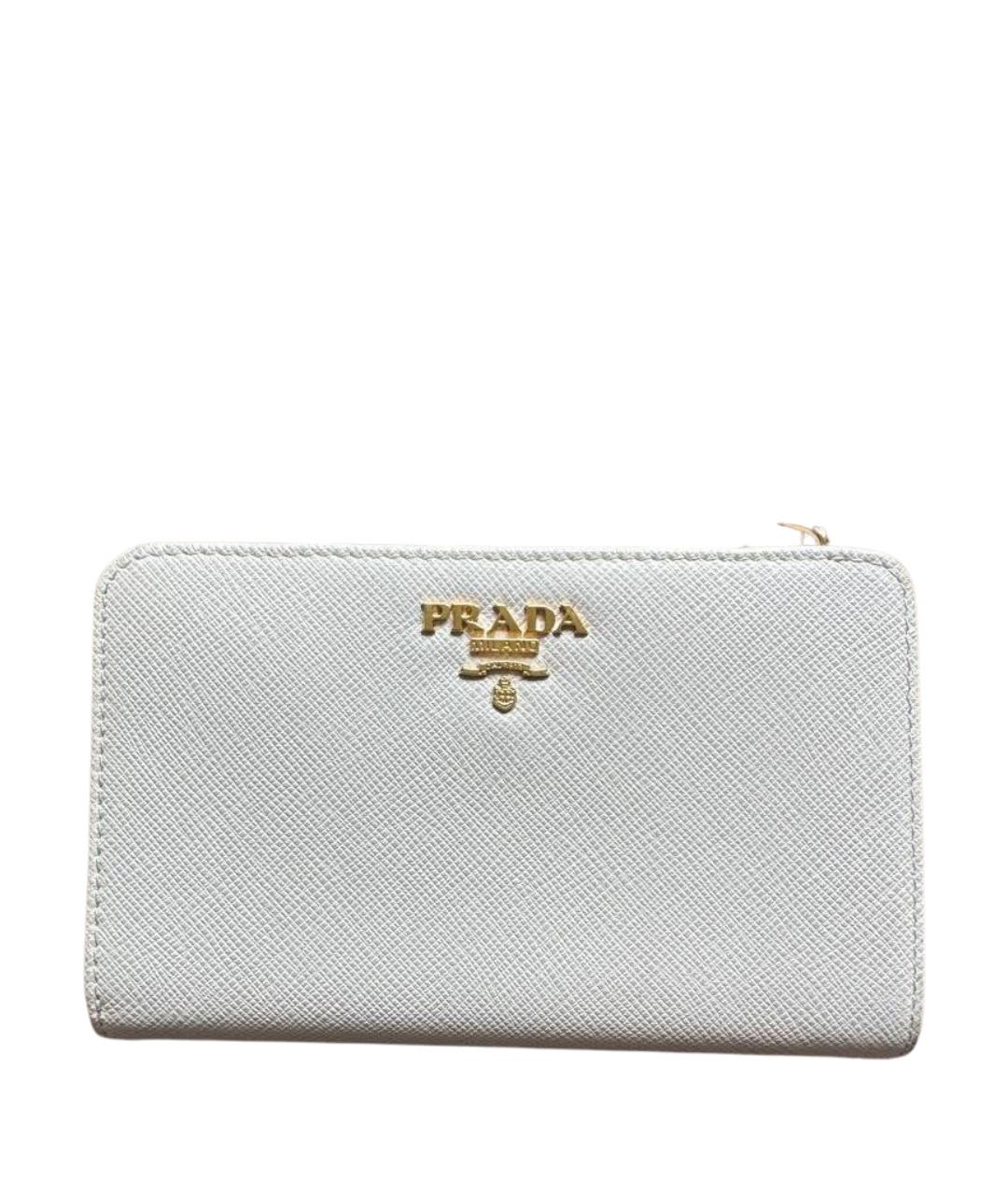 PRADA Бежевый кожаный кошелек, фото 1