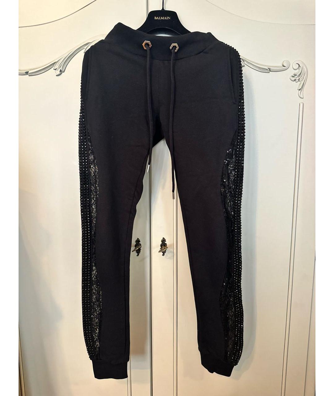 PHILIPP PLEIN Черные хлопковые спортивные брюки и шорты, фото 5