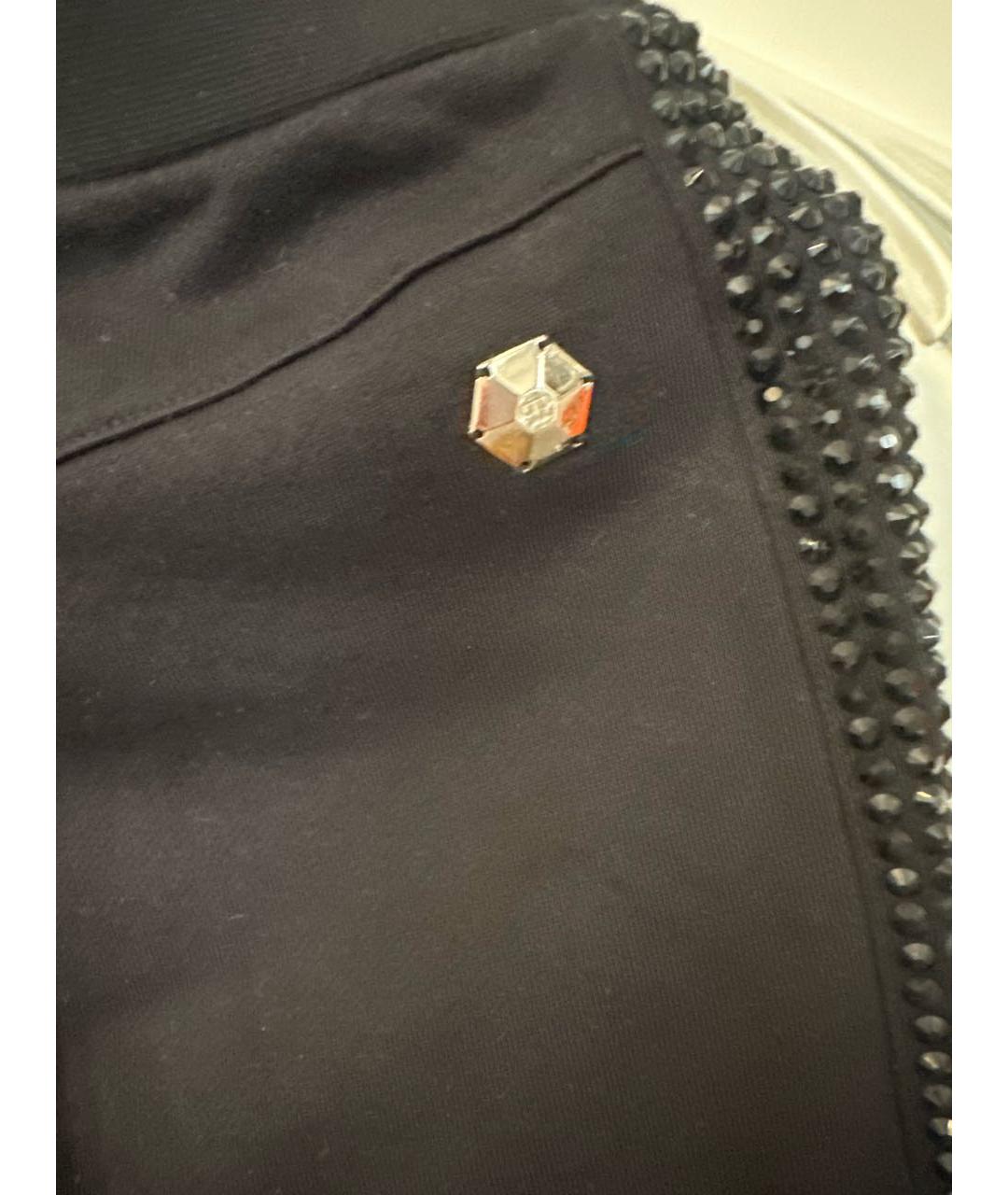 PHILIPP PLEIN Черные хлопковые спортивные брюки и шорты, фото 3