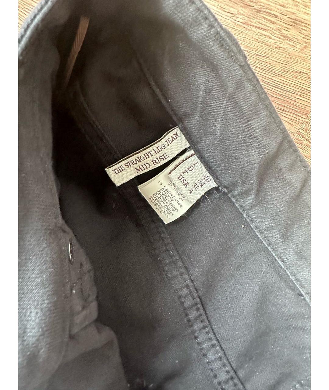 BRUNELLO CUCINELLI Черные хлопковые прямые джинсы, фото 3