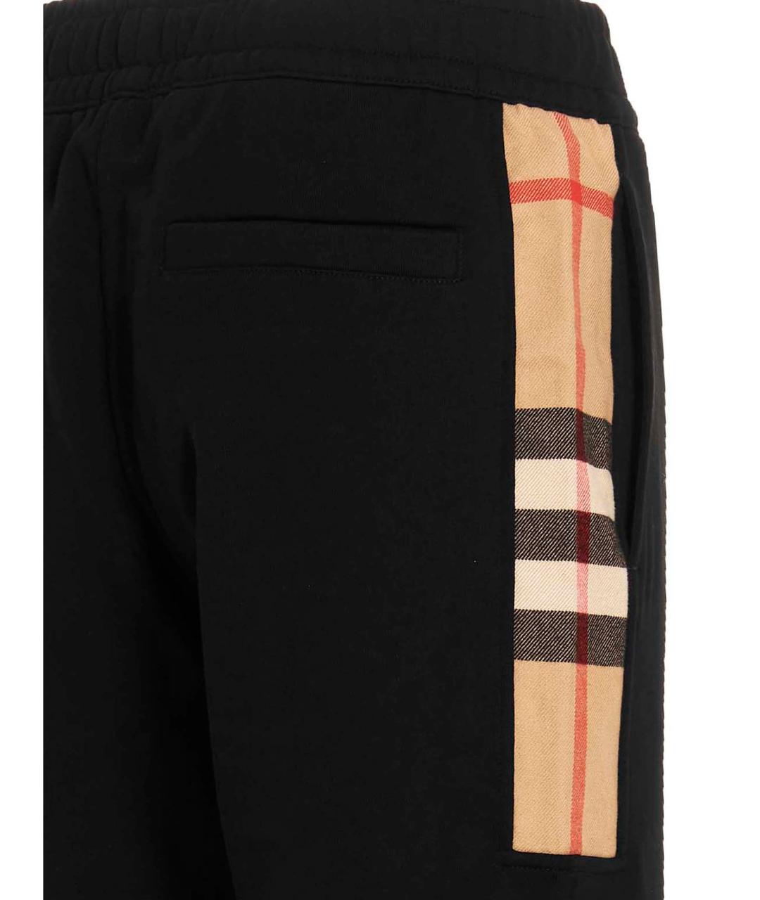 BURBERRY Черные хлопковые повседневные брюки, фото 4