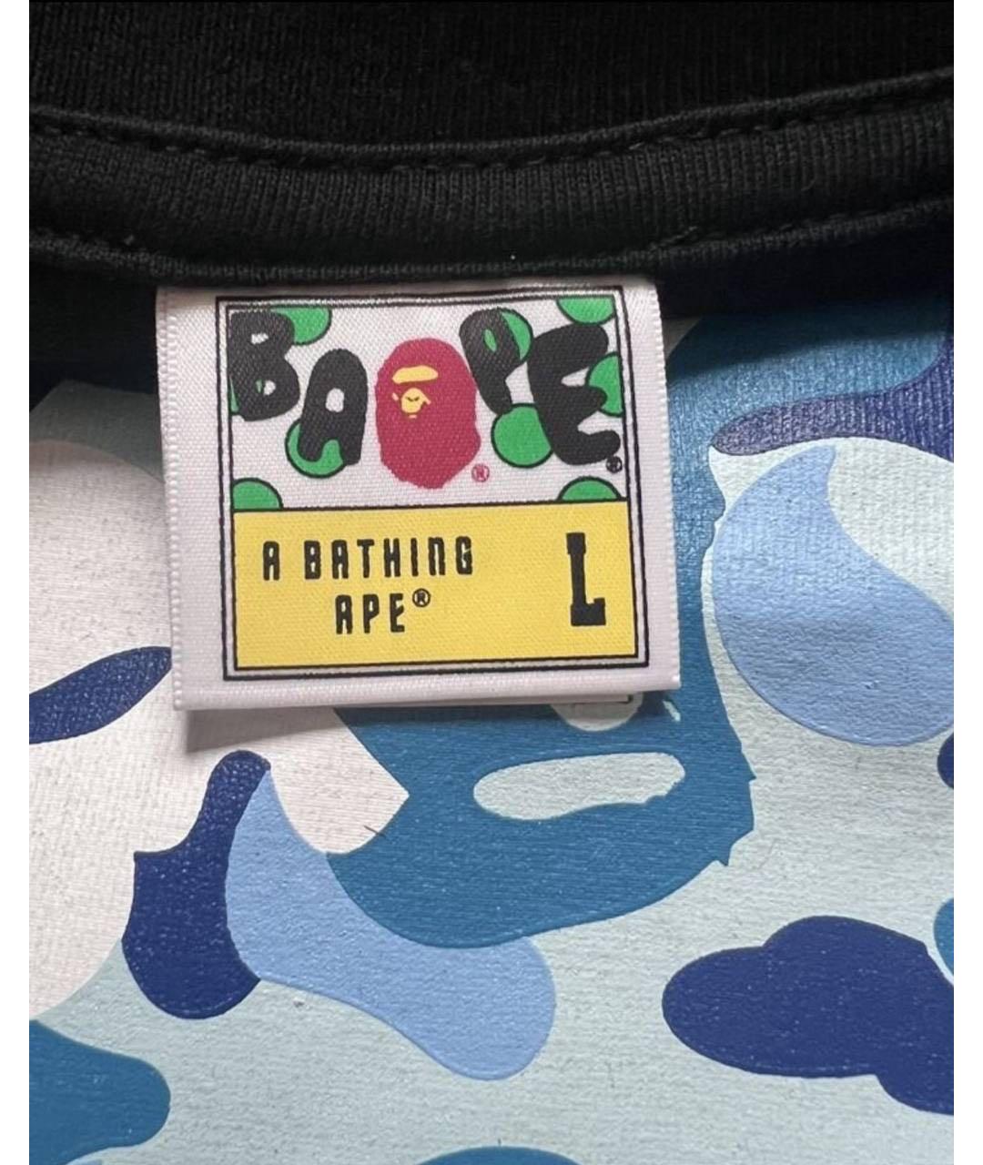 BAPE Черная хлопковая футболка, фото 3