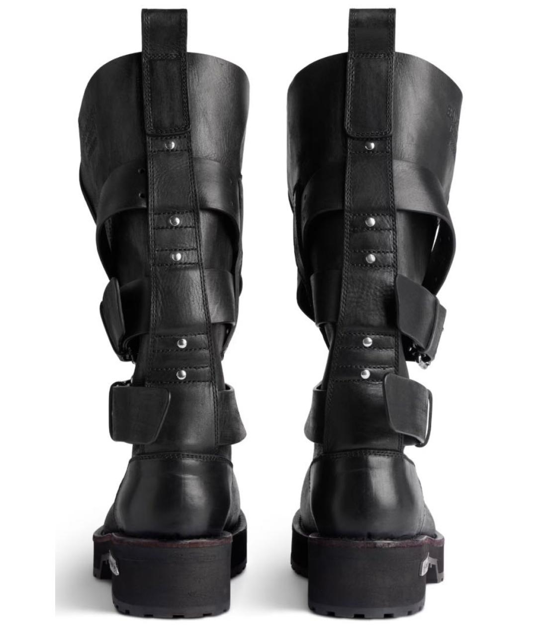 BALENCIAGA Черные кожаные сапоги, фото 4