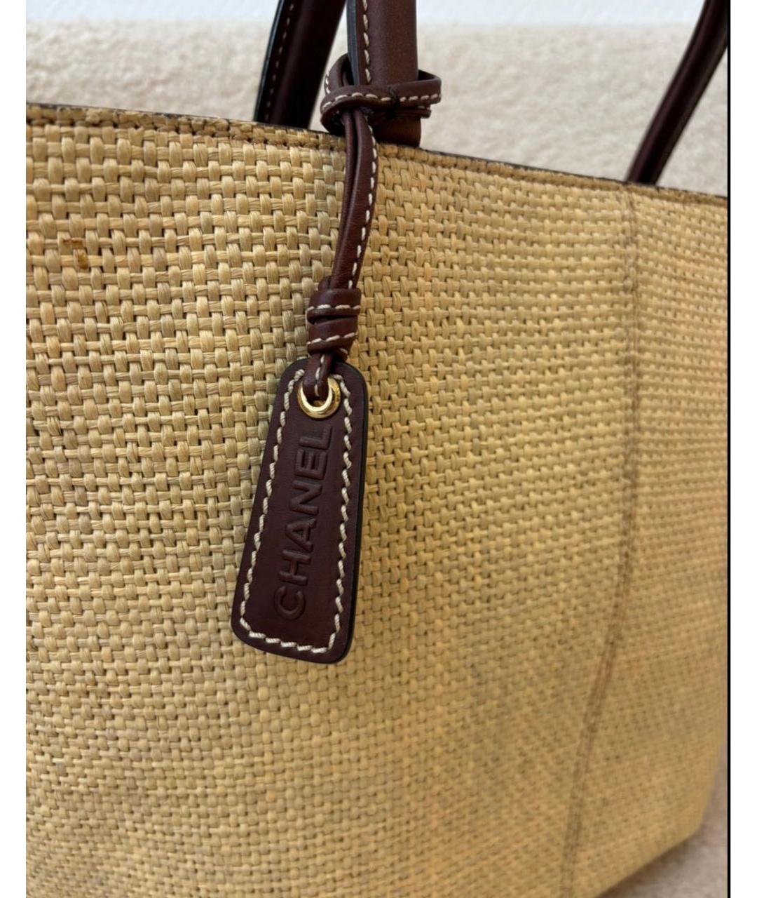 CHANEL Бежевая сумка тоут, фото 6