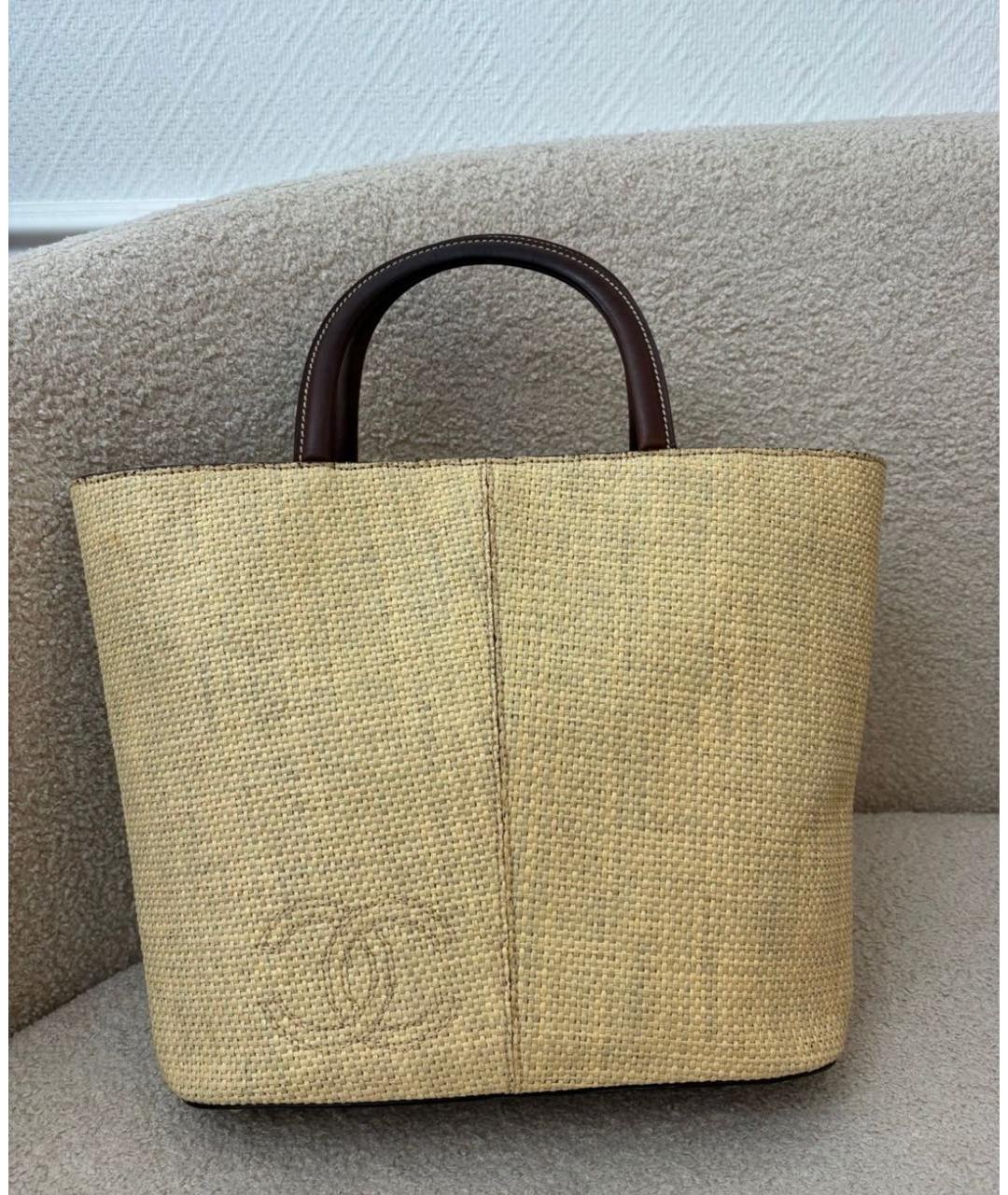 CHANEL Бежевая сумка тоут, фото 9