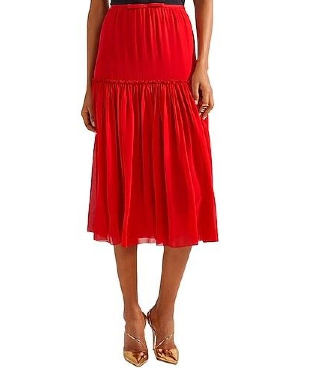 GIAMBATTISTA VALLI Шелковая юбка миди, фото 6
