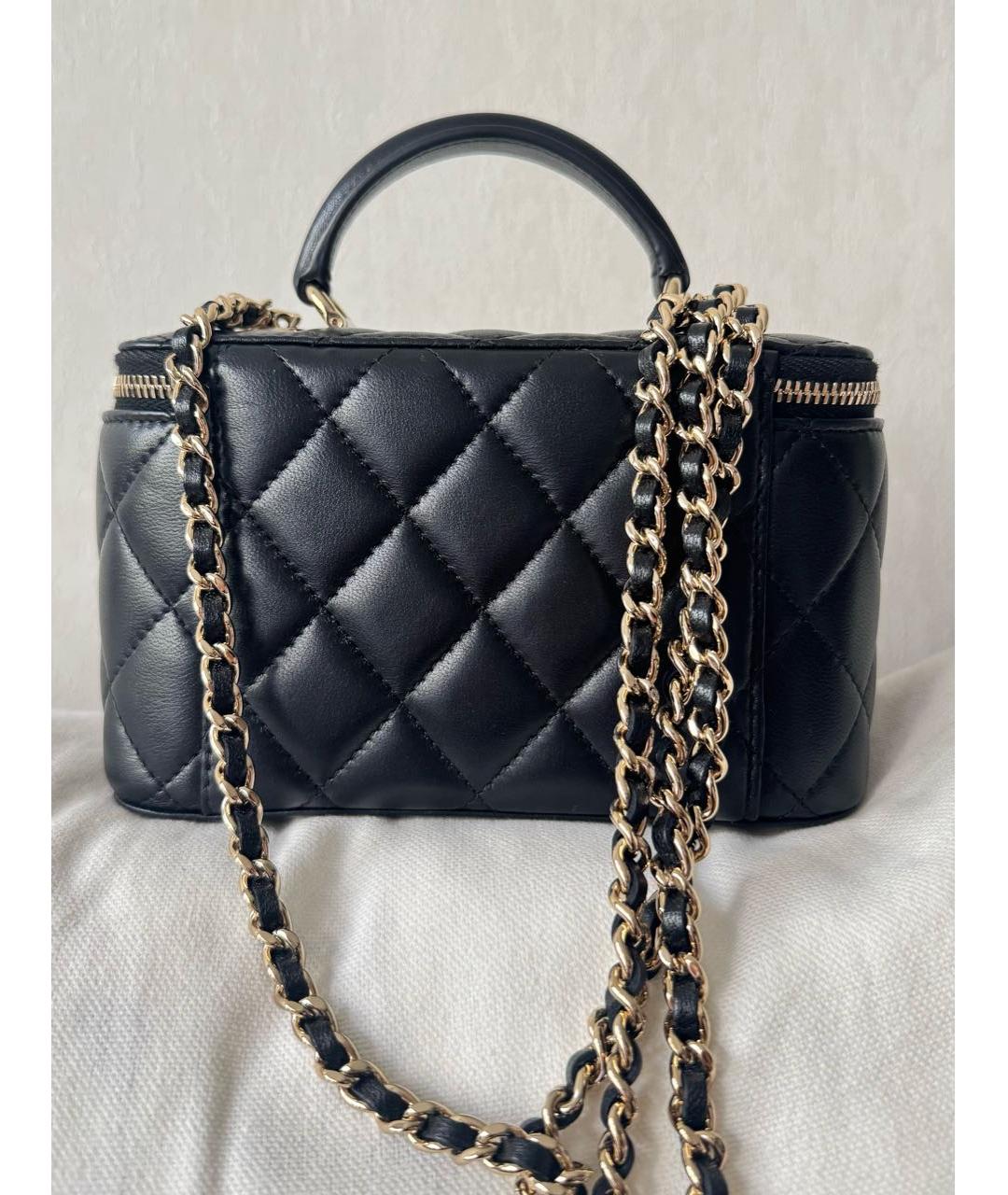 CHANEL Черная кожаная сумка через плечо, фото 2