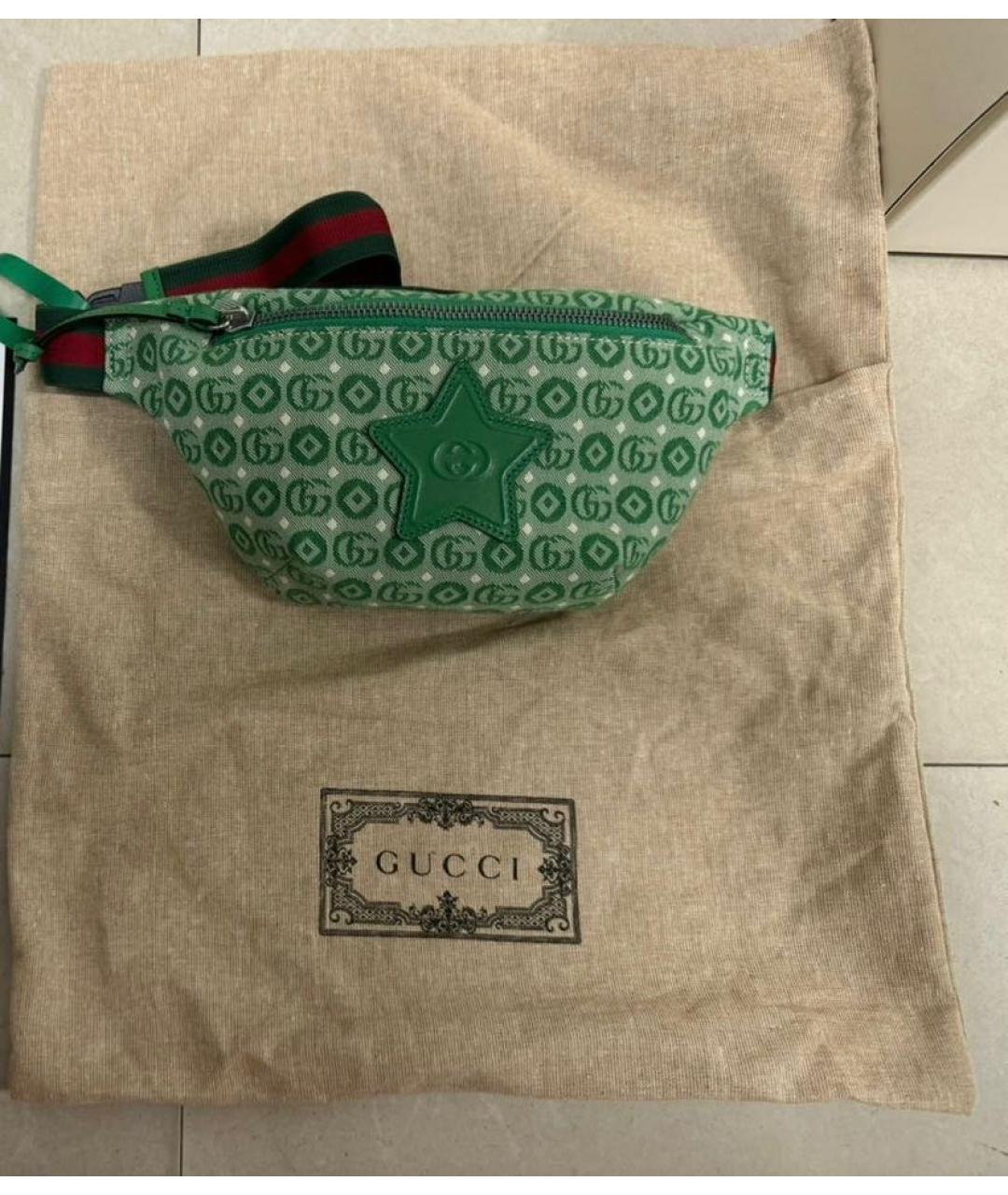 GUCCI Зеленая поясная сумка, фото 3