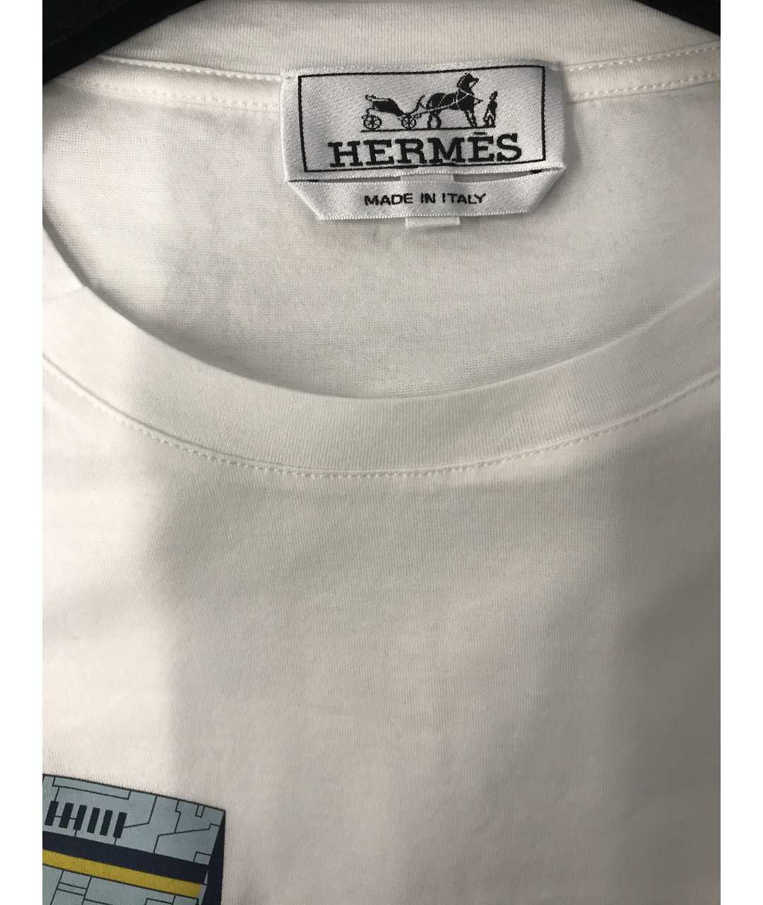 HERMES PRE-OWNED Белая хлопковая футболка, фото 3
