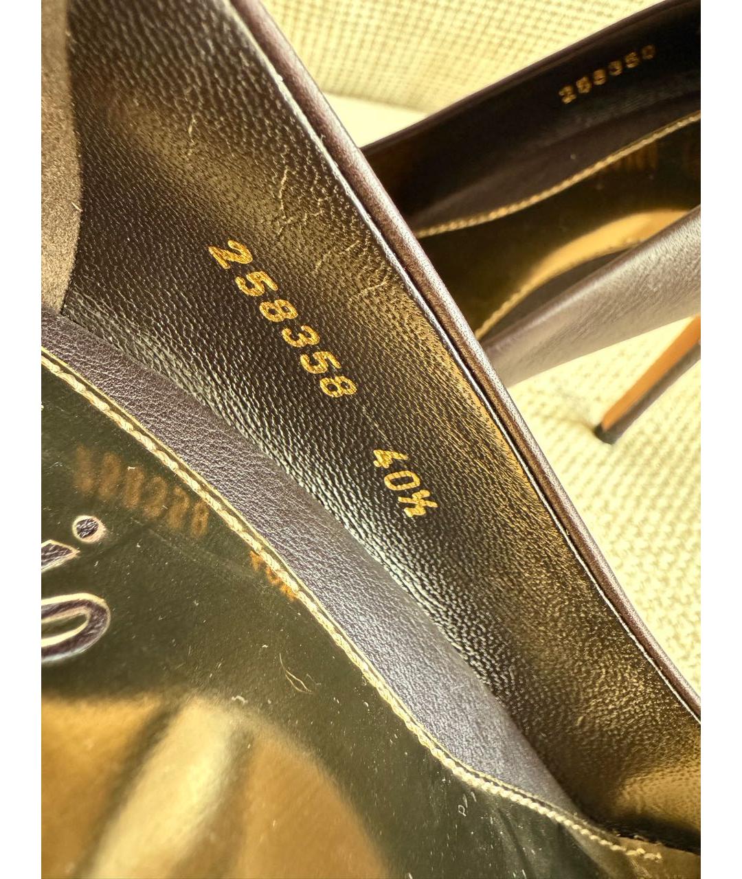 GUCCI Коричневые кожаные туфли, фото 6