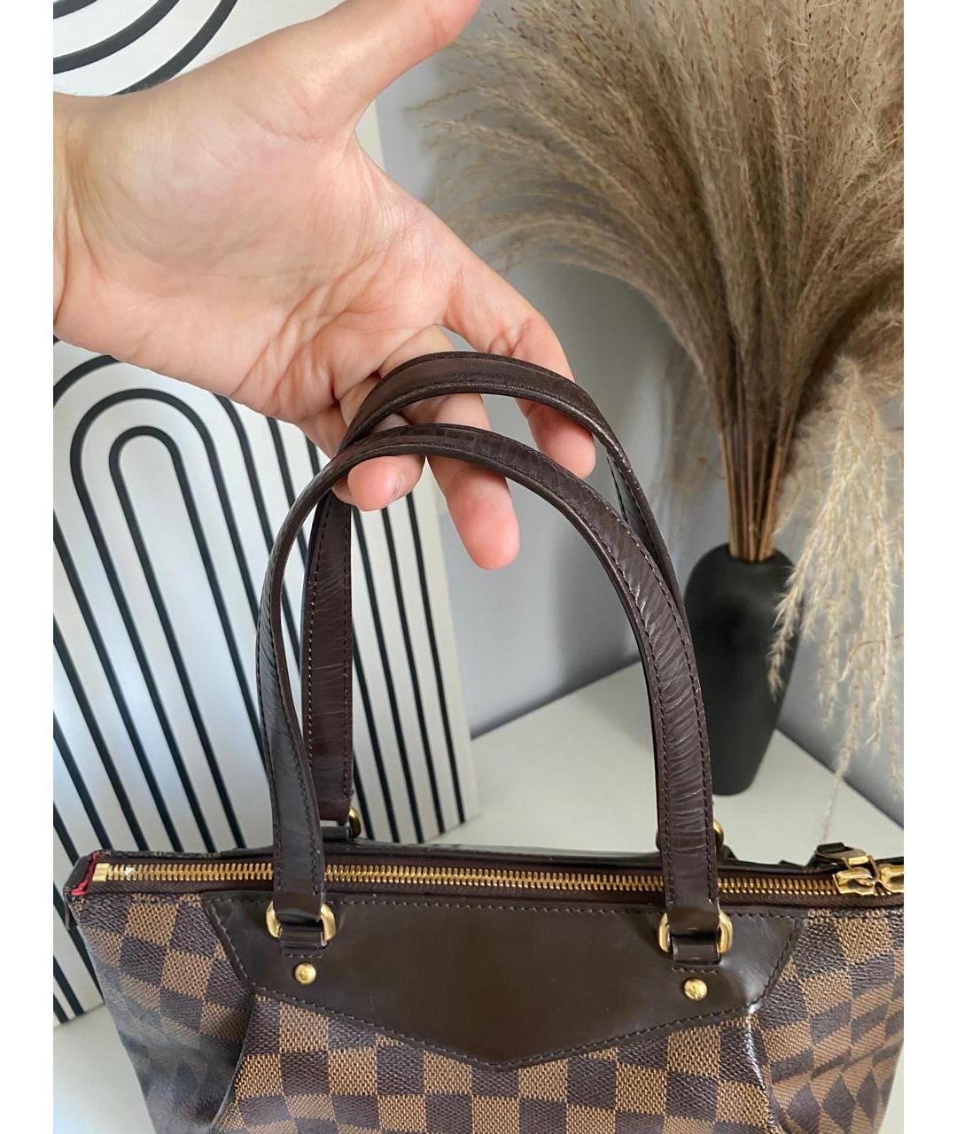 LOUIS VUITTON Коричневая сумка с короткими ручками, фото 4