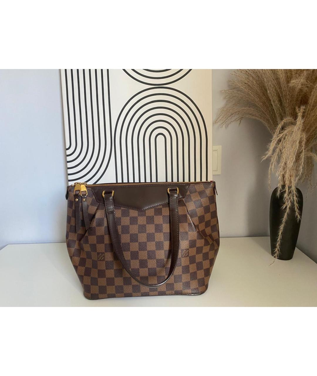 LOUIS VUITTON Коричневая сумка с короткими ручками, фото 10