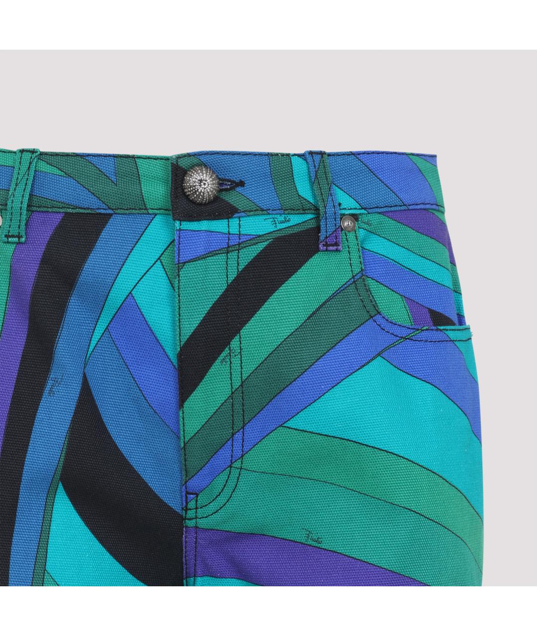 PUCCI Мульти хлопковые прямые брюки, фото 5