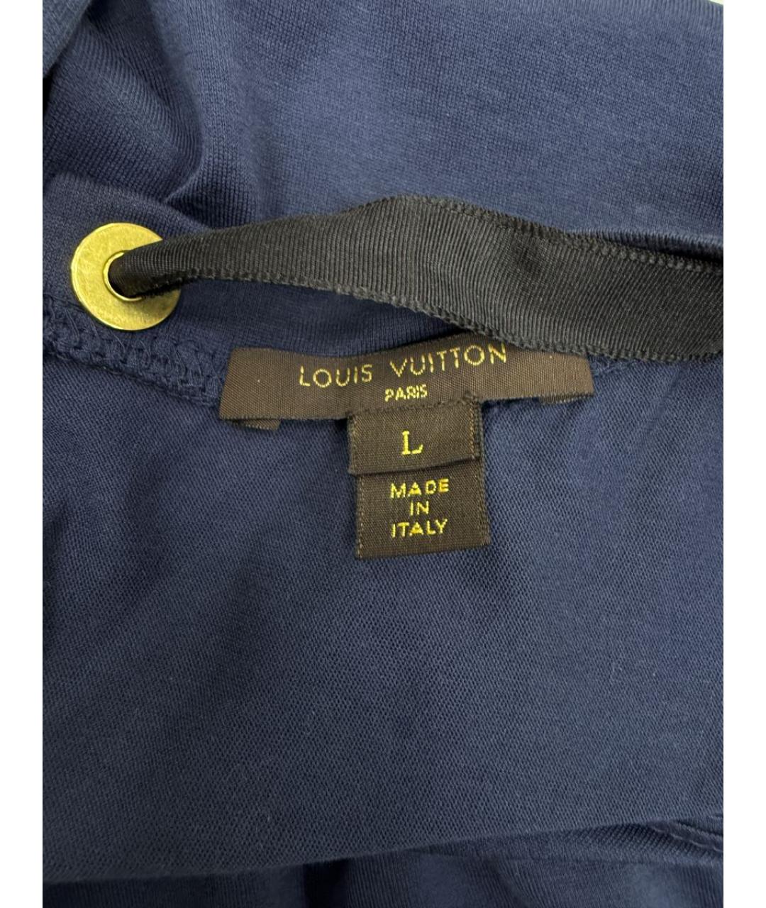 LOUIS VUITTON Синяя хлопковая футболка, фото 3