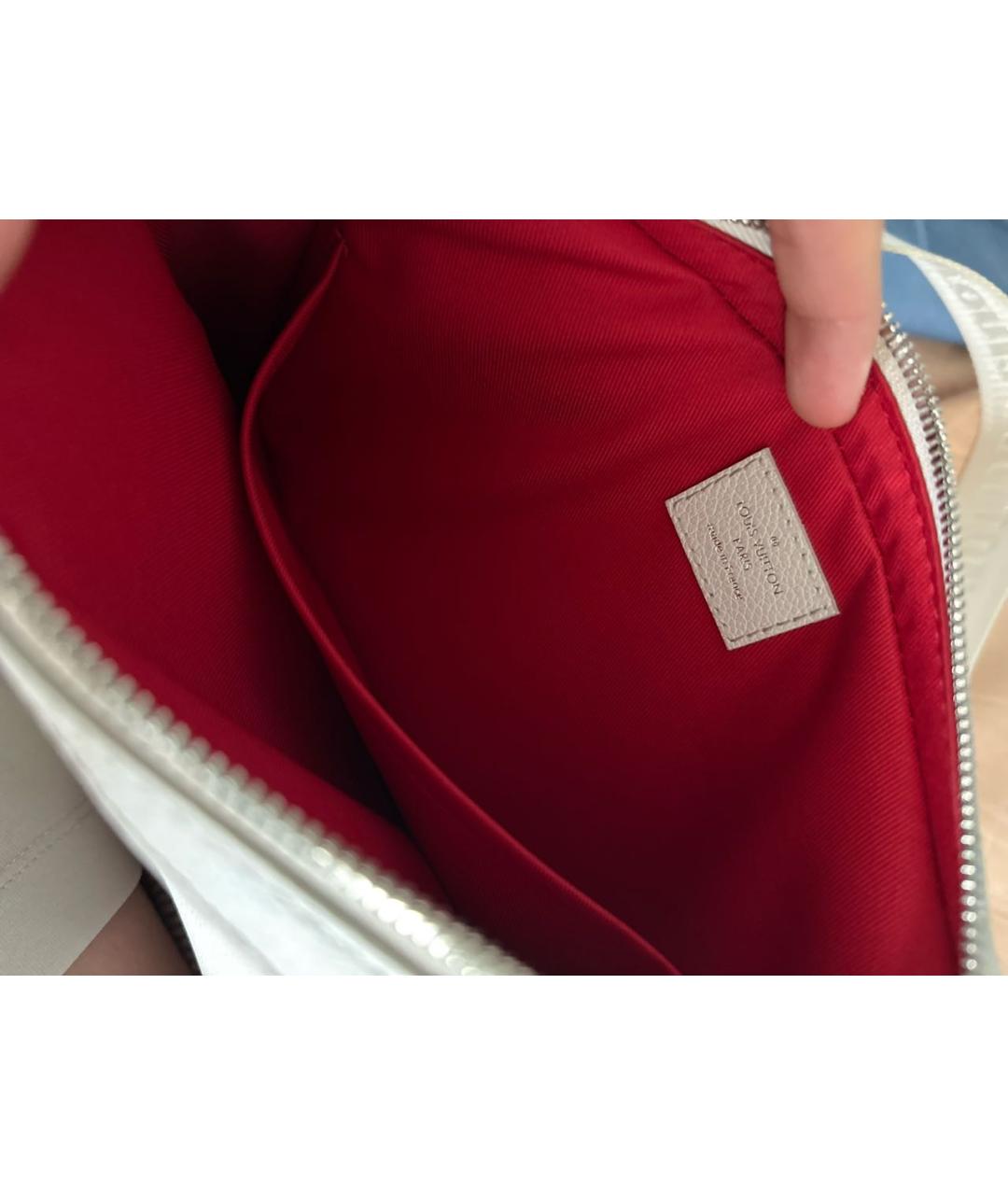 LOUIS VUITTON Белая кожаная сумка на плечо, фото 4