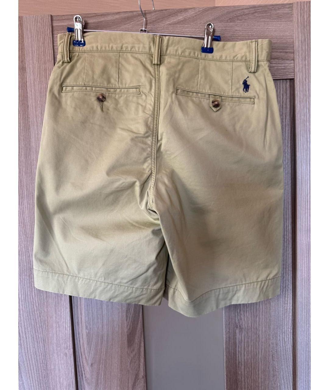 POLO RALPH LAUREN Бежевые хлопковые шорты, фото 2
