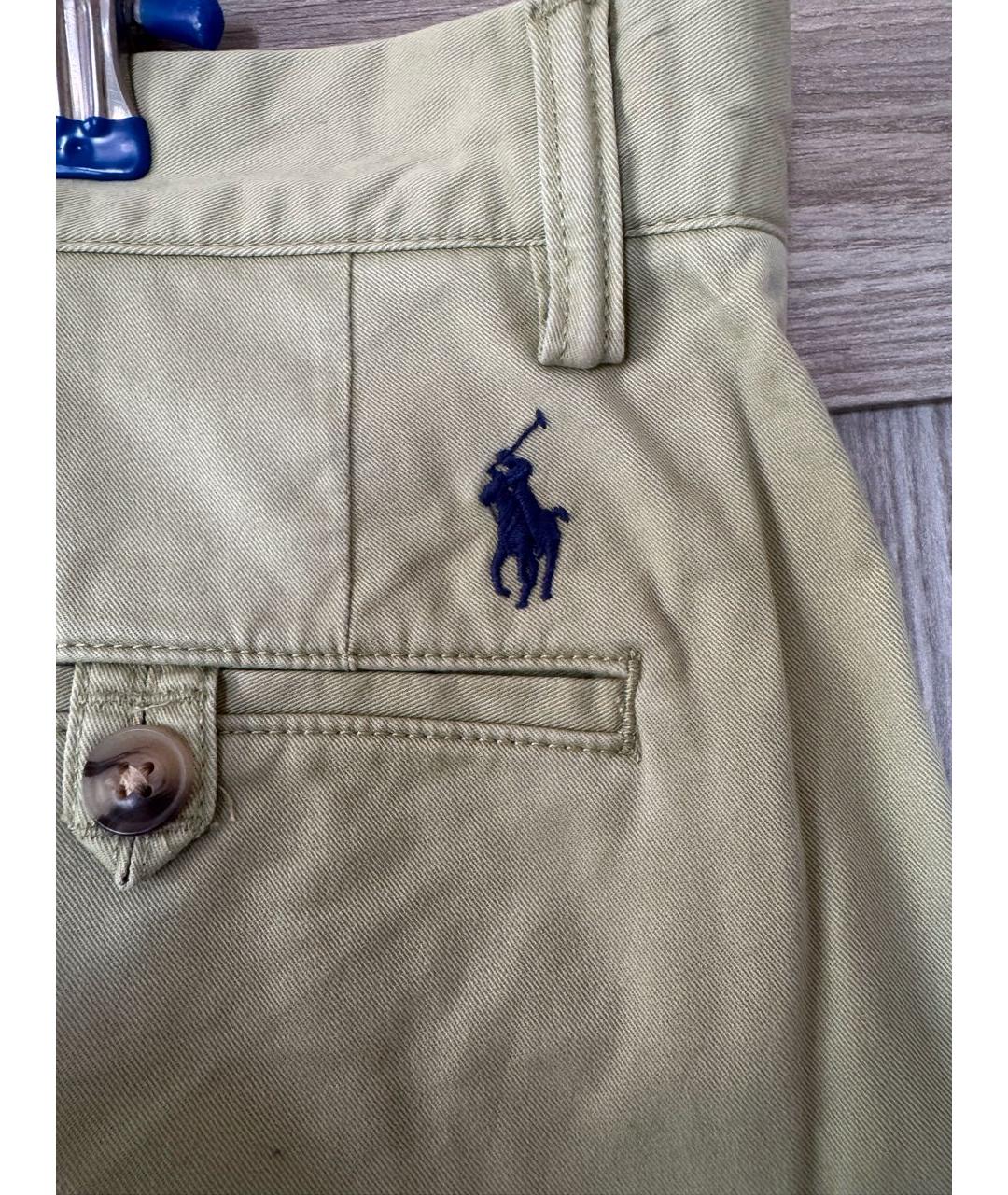 POLO RALPH LAUREN Бежевые хлопковые шорты, фото 4