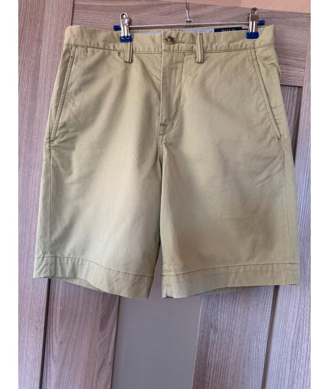 POLO RALPH LAUREN Бежевые хлопковые шорты, фото 8