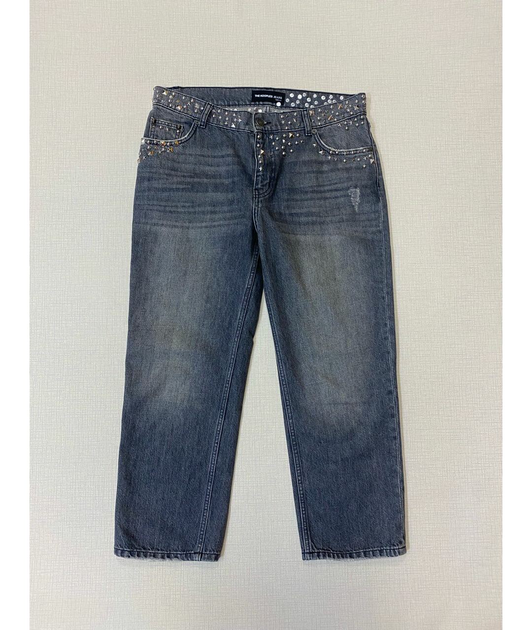 THE KOOPLES Серые хлопковые прямые джинсы, фото 6