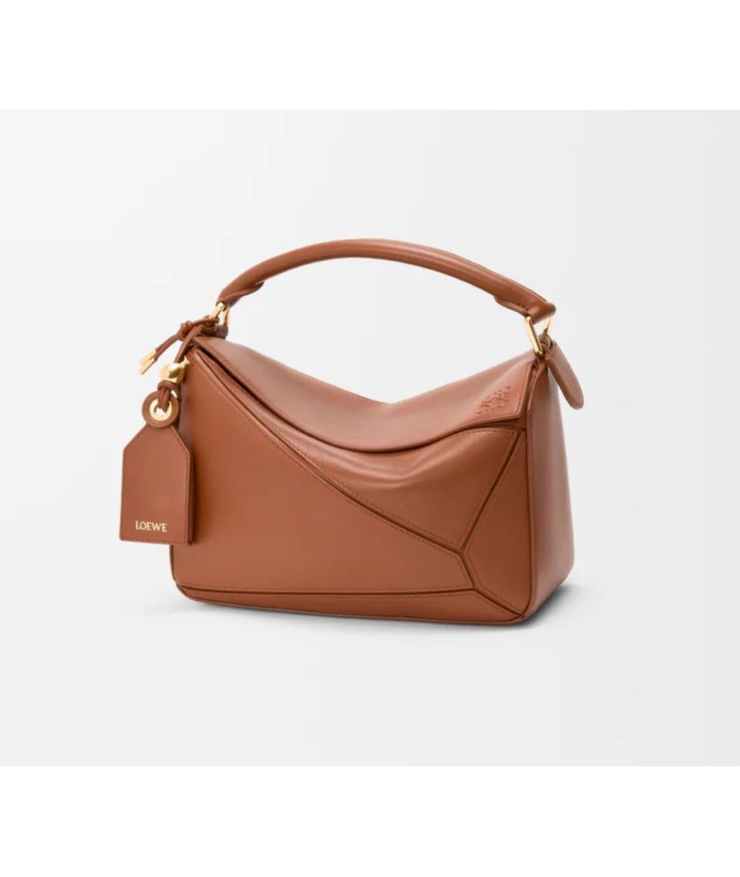 LOEWE Коричневая кожаная сумка через плечо, фото 5