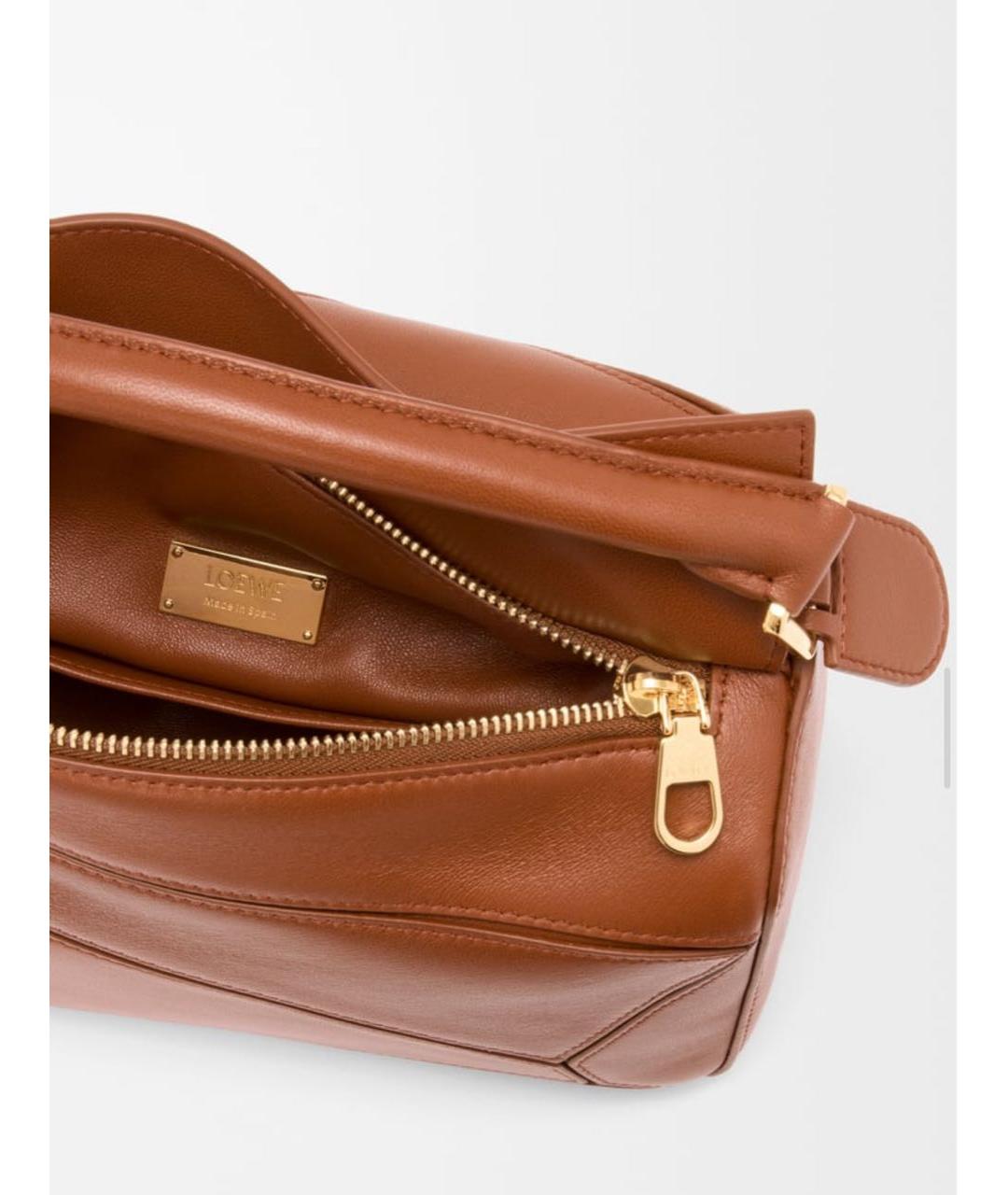 LOEWE Коричневая кожаная сумка через плечо, фото 4