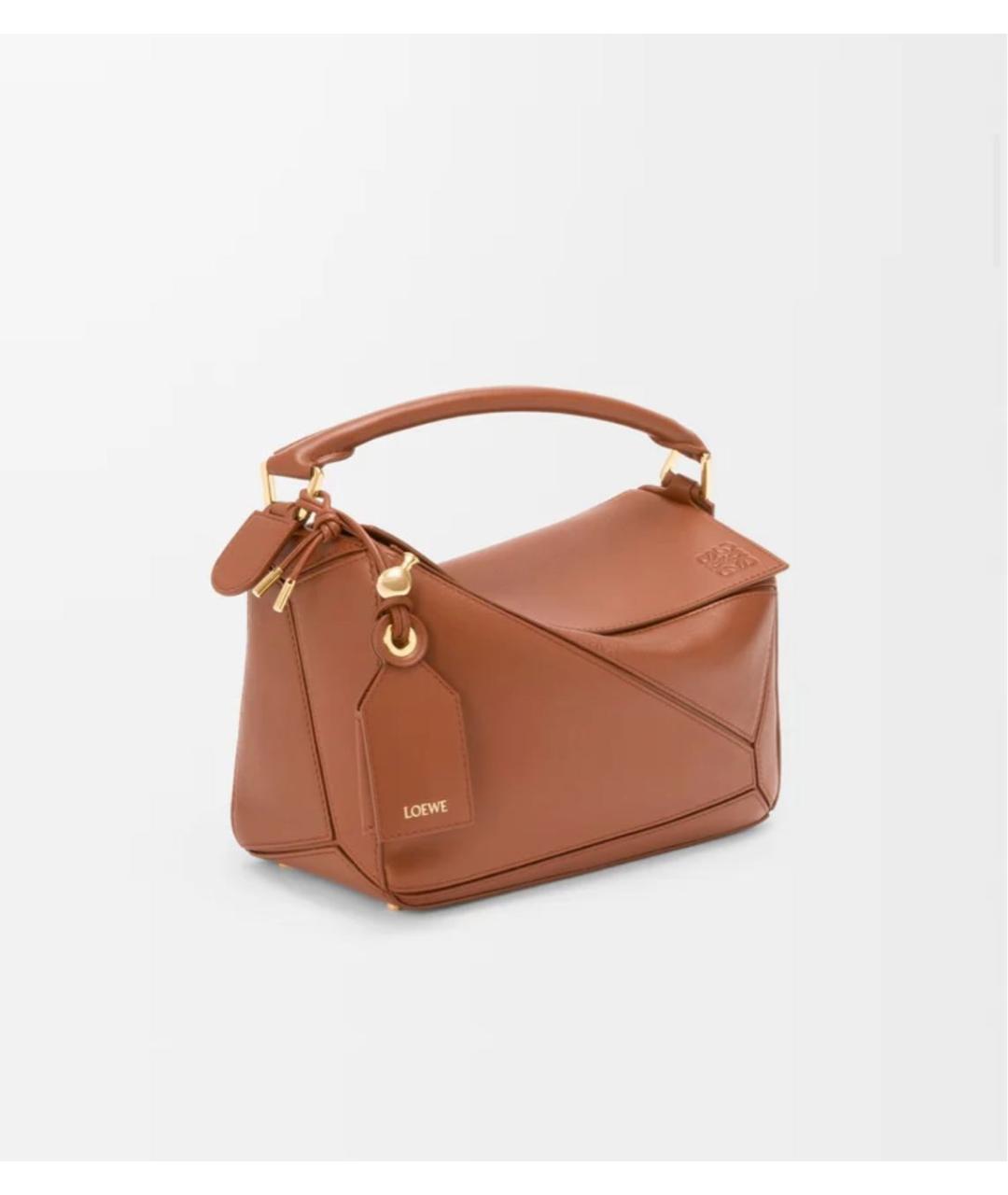 LOEWE Коричневая кожаная сумка через плечо, фото 2