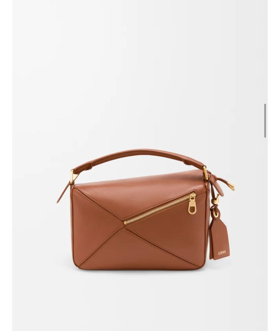 LOEWE Коричневая кожаная сумка через плечо, фото 3