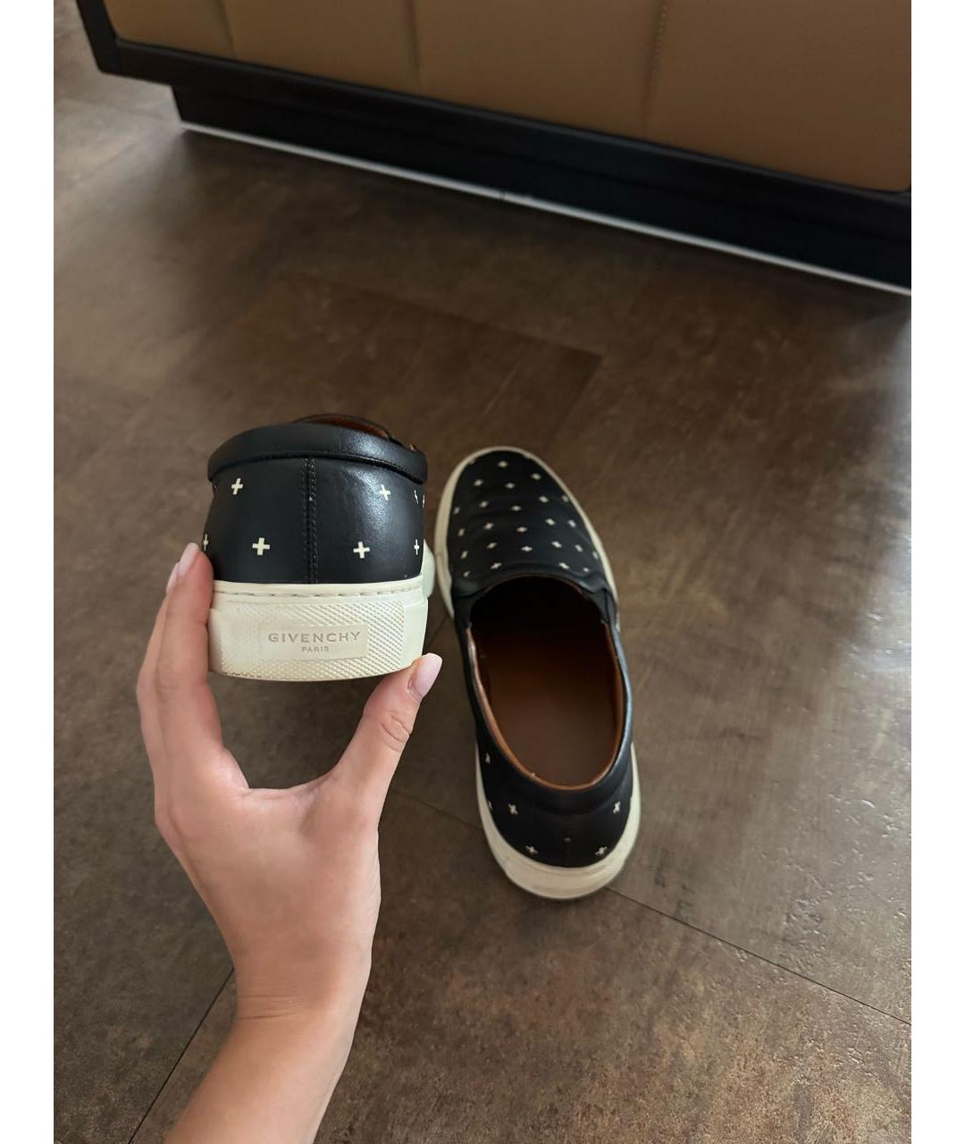 GIVENCHY Черные кожаные слипоны, фото 6