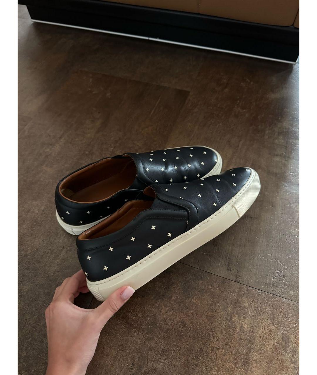 GIVENCHY Черные кожаные слипоны, фото 4