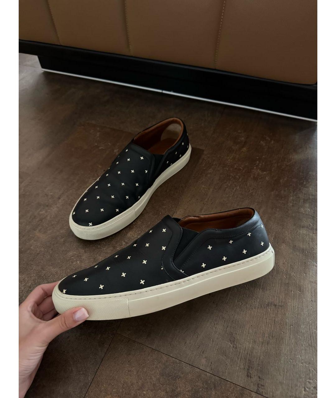 GIVENCHY Черные кожаные слипоны, фото 3