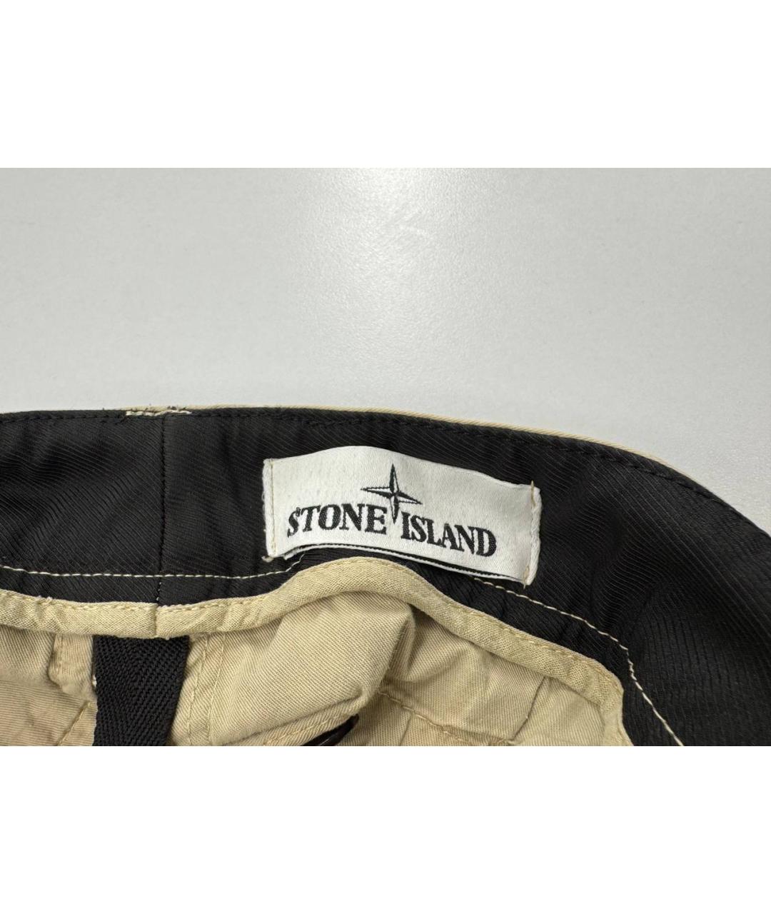 STONE ISLAND Бежевые хлопковые шорты, фото 6